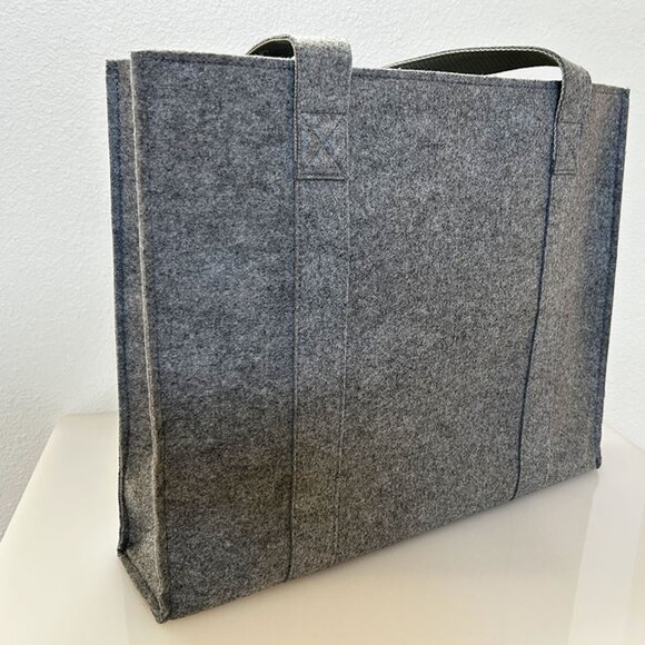 Grey Felt Tote Bag by Australian lifestyle brand kikki.K - Picture 6 of 16